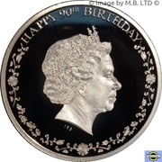 1 Dollar - Elizabeth II 90th Birthday, Cook Islands, 2016 reverse image