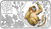 1 Dollar - Elizabeth II Golden Snub-nosed Monkey, Cook Islands, 2016 reverse image