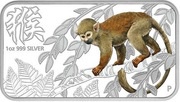 1 Dollar - Elizabeth II Humboldt's squirrel monkey, Cook Islands, 2016 reverse image