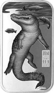 1 Dollar - Elizabeth II Saltwater Crocodile, Cook Islands, 2016 reverse image