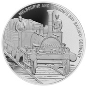 1 Dollar - Elizabeth II Melbourne and Hobson's Bay Railway Company, Cook Islands, 2016 reverse image