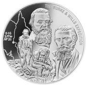1 Dollar - Elizabeth II The Burke and Wills Expedition, Cook Islands, 2016 reverse image