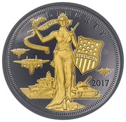 1 Dollar - Elizabeth II Peace through Strength, Cook Islands, 2017 reverse image