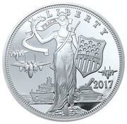 1 Dollar - Elizabeth II Peace through Strength, Cook Islands, 2017 reverse image