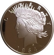 1 Dollar - Elizabeth II 1964 USA Peace Dollar, Cook Islands, 2017 reverse image
