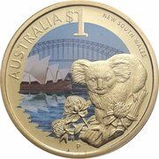1 Dollar - Elizabeth II 4th Portrait - New South Wales, Australia, 2009 reverse image