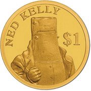 1 Dollar - Elizabeth II Ned Kelly, Cook Islands, 2017 reverse image