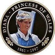 1 Dollar - Elizabeth II Princess Diana in Angola, Cook Islands, 2017 reverse image