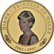 1 Dollar - Elizabeth II Princess Diana, 36th Birthday, Cook Islands, 2017 reverse image