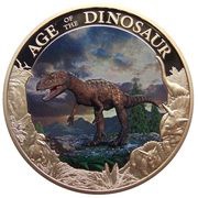 1 Dollar - Elizabeth II Allosaurus, Cook Islands, 2017 reverse image