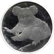 1 Dollar - Elizabeth II 4th Portrait - Koala - Silver Bullion Coin, Australia, 2009 reverse image