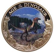 1 Dollar - Elizabeth II Utahraptor, Cook Islands, 2017 reverse image