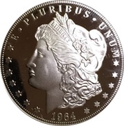 1 Dollar - Elizabeth II 1964 USA Morgan Dollar, Cook Islands, 2017-2021 reverse image