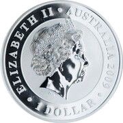 1 Dollar - Elizabeth II 4th Portrait - Koala - Silver Bullion - Gilded obverse image