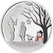 1 Dollar - Elizabeth II Winter Wonderland Globe, Cook Islands, 2019 reverse image