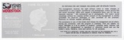 1 Dollar - Elizabeth II Woodstock Ticket obverse image