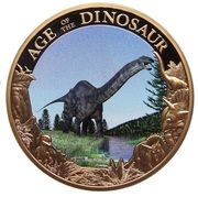 1 Dollar - Elizabeth II Brontosaurus, Cook Islands, 2019 reverse image