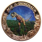 1 Dollar - Elizabeth II Carnotaurus, Cook Islands, 2019 reverse image