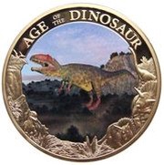 1 Dollar - Elizabeth II Giganotosaurus, Cook Islands, 2019 reverse image