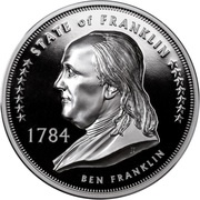 1 Dollar - Elizabeth II State of Franklin, Cook Islands, 2020 reverse image
