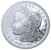 1 Dollar - Elizabeth II Double Liberty Head Dollar, Cook Islands, 2021 reverse image