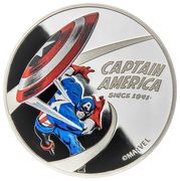 1 Dollar - Elizabeth II Captain America, Cook Islands, 2021 reverse image