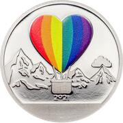 1 Dollar - Elizabeth II Love Globe, Cook Islands, 2021 reverse image