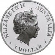 1 Dollar - Elizabeth II 4th Portrait - King Brown Snake Dreaming obverse image