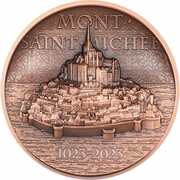 1 Dollar - Elizabeth II Posthumous; Mont-Saint-Michel, Cook Islands, 2023 reverse image