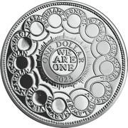 1 Dollar - Charles III Continental Dollar, Cook Islands, 2023 reverse image