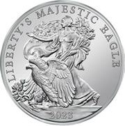 1 Dollar - Charles III Liberty’s Majestic Eagle, Cook Islands, 2023 reverse image