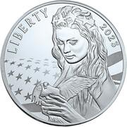 1 Dollar - Charles III Peace Dollar, Cook Islands, 2023 reverse image