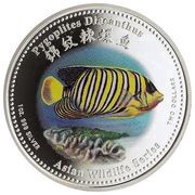 2 Dollars - Elizabeth II Regal Angelfish, Cook Islands, 2002 reverse image