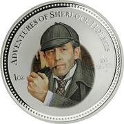 2 Dollars - Elizabeth II Sherlock Holmes, Cook Islands, 2007 reverse image