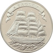 2 Dollars - Elizabeth II USCGC Eagle, Cook Islands, 2008 reverse image