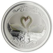 2 Dollars - Elizabeth II Swans, Cook Islands, 2008 reverse image