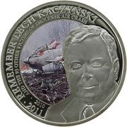 2 Dollars - Elizabeth II Lech Kaczynski, Cook Islands, 2011 reverse image