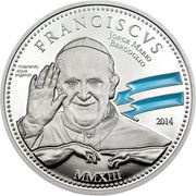 2 Dollars - Elizabeth II Pope Francis, Cook Islands, 2014 reverse image