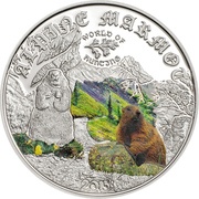 2 Dollars - Elizabeth II Alpine Marmot, Cook Islands, 2015 reverse image