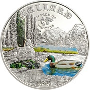2 Dollars - Elizabeth II Mallard, Cook Islands, 2015 reverse image