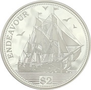 2 Dollars - Elizabeth II Endeavour, Cook Islands, 2015 reverse image
