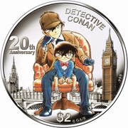 2 Dollars - Elizabeth II Detective Conan 20th Anniversary, Cook Islands, 2016 reverse image