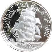 2 Dollars - Elizabeth II The Great Tea Race, Cook Islands, 2016 reverse image
