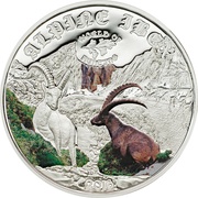 2 Dollars - Elizabeth II Alpine Ibex, Cook Islands, 2016 reverse image