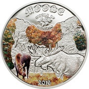 2 Dollars - Elizabeth II Moose, Cook Islands, 2016 reverse image