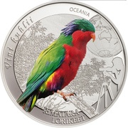 2 Dollars - Elizabeth II Rimatara Lorikeet, Cook Islands, 2016 reverse image
