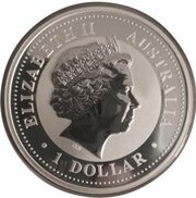 1 Dollar - Elizabeth II 4th Portrait - Australian Kookaburra - Silver Set obverse image