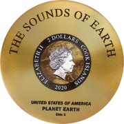 2 Dollars - Elizabeth II Voyager Golden Record obverse image