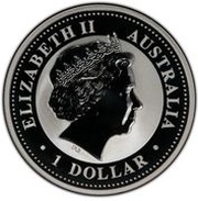1 Dollar - Elizabeth II 4th Portrait - Australian Kookaburra - Silver Set obverse image