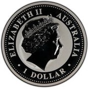 1 Dollar - Elizabeth II 4th Portrait - Australian Kookaburra - Silver Set obverse image